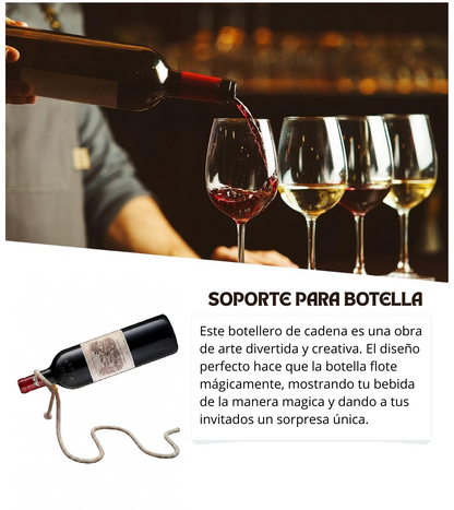 Soporte de Botella de Cordón Blanco