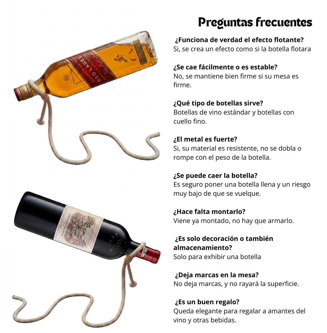 Soporte de Botella de Cordón Blanco