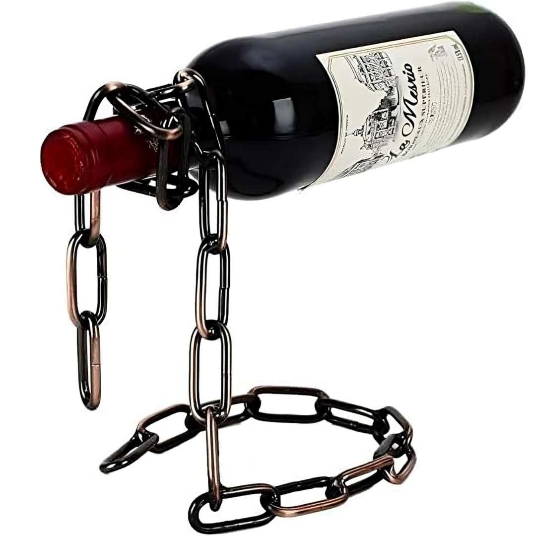 Soporte Botella Cadena de Plata